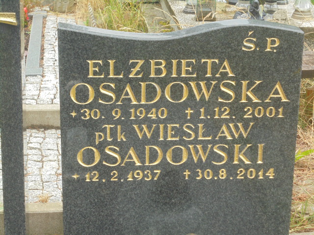 Wiesław Osadowski 1937 Elbląg - Grobonet - Wyszukiwarka osób pochowanych