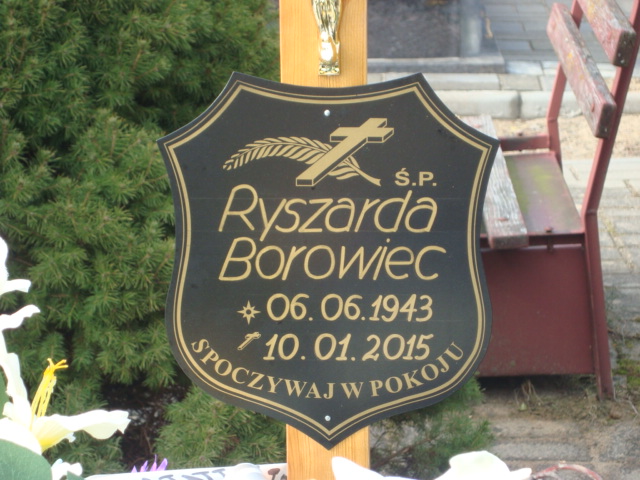 Ryszarda Borowiec 1943 Elbląg - Grobonet - Wyszukiwarka osób pochowanych