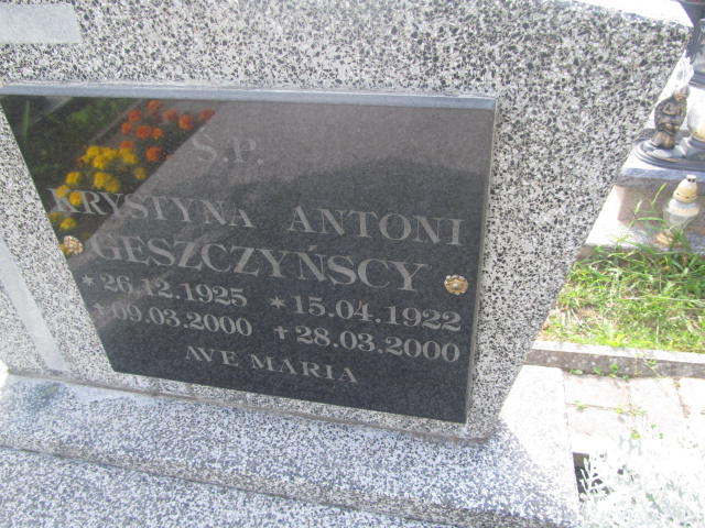 Krystyna Geszczyńska 1925 Elbląg - Grobonet - Wyszukiwarka osób pochowanych