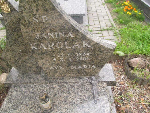 Janina Karolak 1934 Elbląg - Grobonet - Wyszukiwarka osób pochowanych