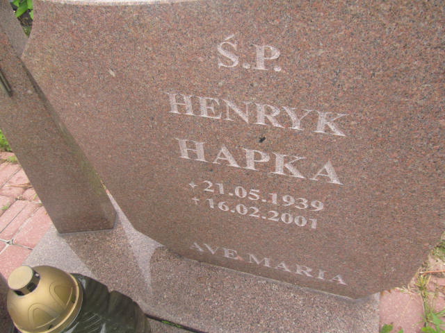 Henryk Hapka 1939 Elbląg - Grobonet - Wyszukiwarka osób pochowanych
