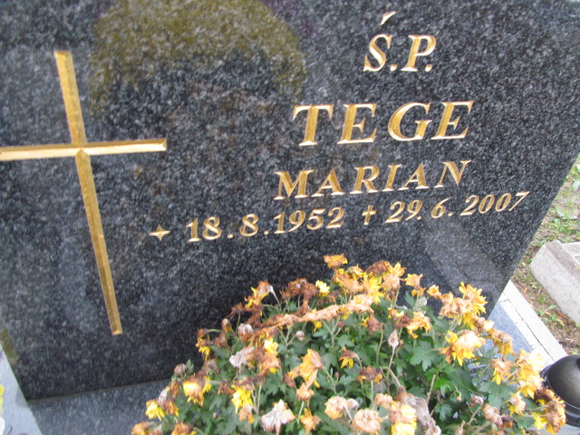 Marian Andrzej Tege 1952 Elbląg - Grobonet - Wyszukiwarka osób pochowanych