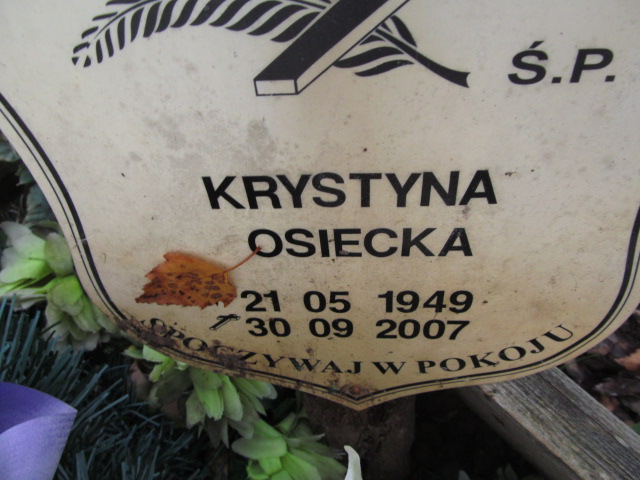 Krystyna Osiecka 1949 Elbląg - Grobonet - Wyszukiwarka osób pochowanych