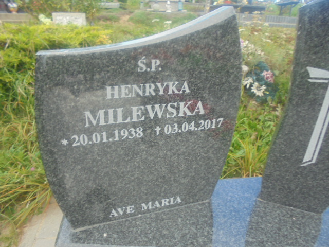 Henryka Milewska  1938 Elbląg - Grobonet - Wyszukiwarka osób pochowanych