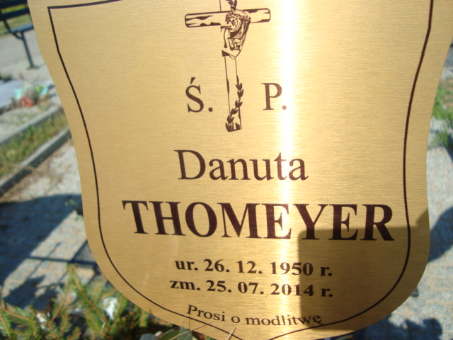 Danuta Thomeyer 1950 Elbląg - Grobonet - Wyszukiwarka osób pochowanych