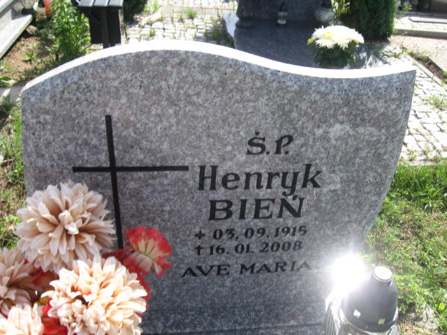 Henryk Bień 1915 Elbląg - Grobonet - Wyszukiwarka osób pochowanych