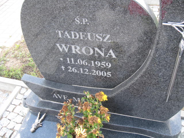 Tadeusz Jan Wrona 1959 Elbląg - Grobonet - Wyszukiwarka osób pochowanych