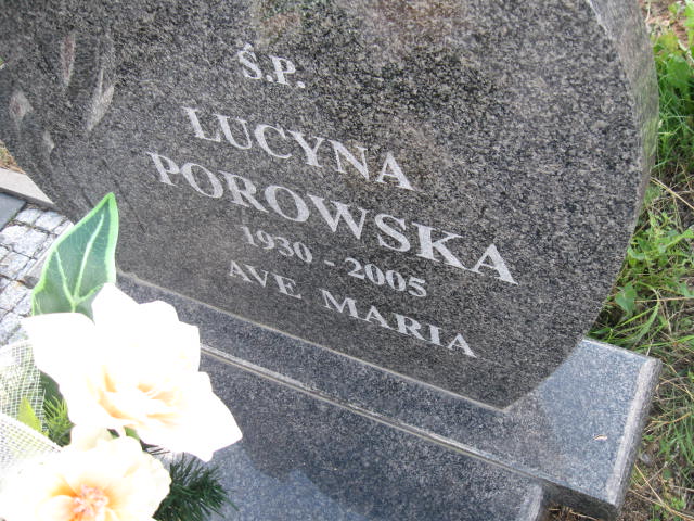 Lucyna Porowska 1930 Elbląg - Grobonet - Wyszukiwarka osób pochowanych