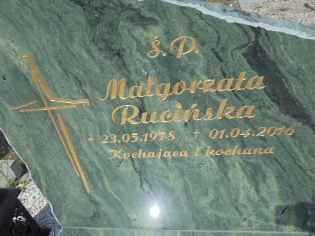 Małgorzata Rucińska 1978 Elbląg - Grobonet - Wyszukiwarka osób pochowanych