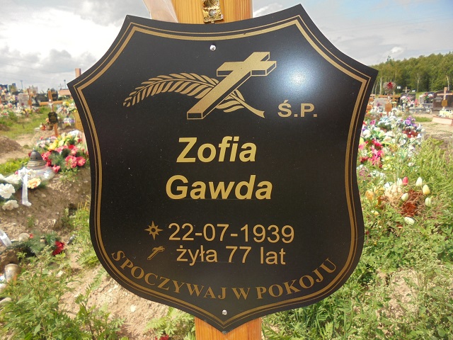 Grób Zofia Gawda