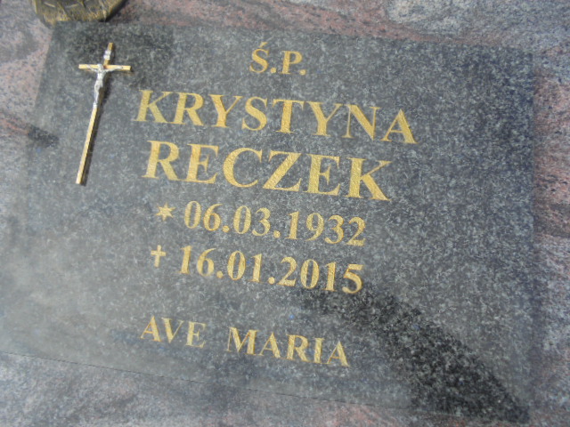 Krystyna Reczek 1932 Elbląg - Grobonet - Wyszukiwarka osób pochowanych