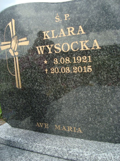 Klara Wysocka  1921 Elbląg - Grobonet - Wyszukiwarka osób pochowanych