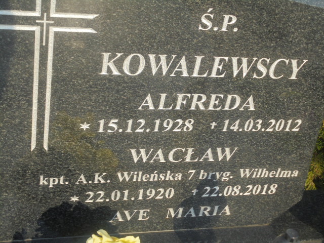 Alfreda Kowalewska 1928 Elbląg - Grobonet - Wyszukiwarka osób pochowanych