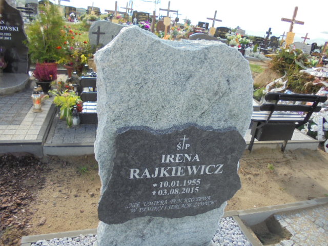 Irena Rajkiewicz 1955 Elbląg - Grobonet - Wyszukiwarka osób pochowanych
