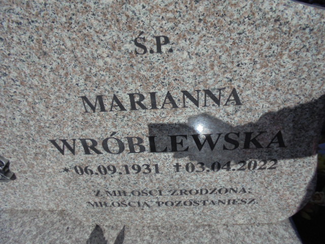 Marianna Wróblewska 1931 Elbląg - Grobonet - Wyszukiwarka osób pochowanych