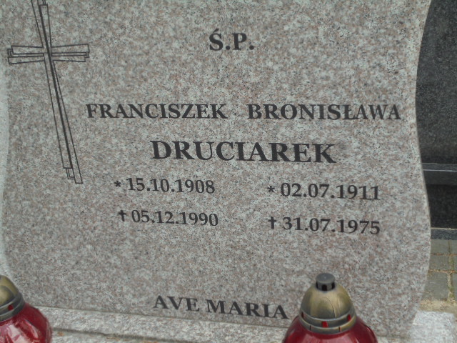 Bronisława Druciarek 1911 Elbląg - Grobonet - Wyszukiwarka osób pochowanych