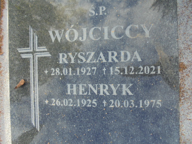 Ryszarda Wójcicka 1927 Elbląg - Grobonet - Wyszukiwarka osób pochowanych