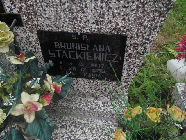 Bronisława Stackiewicz 1907 Elbląg - Grobonet - Wyszukiwarka osób pochowanych
