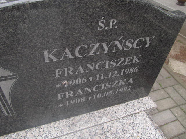 Franciszek Kaczyński 1906 Elbląg - Grobonet - Wyszukiwarka osób pochowanych