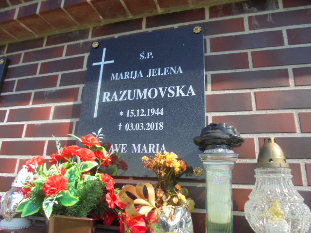 Marija   Jelena Razumovska 1944 Elbląg - Grobonet - Wyszukiwarka osób pochowanych