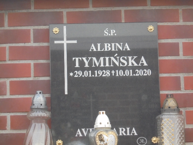 Albina Tymińska 1928 Elbląg - Grobonet - Wyszukiwarka osób pochowanych
