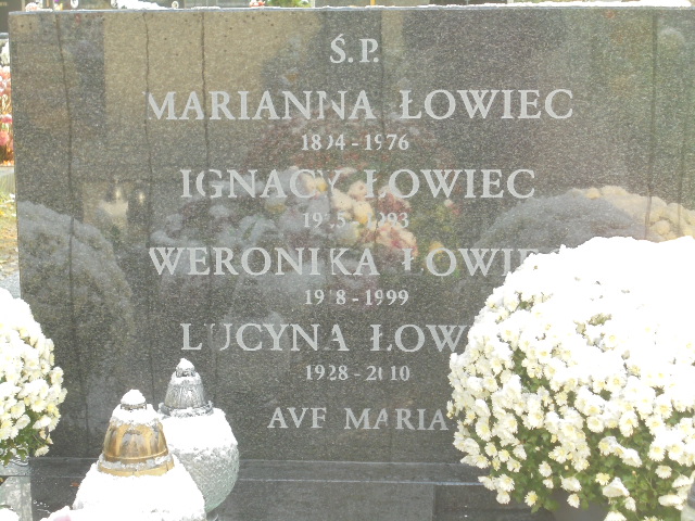 Weronika Łowiec 1918 Elbląg - Grobonet - Wyszukiwarka osób pochowanych