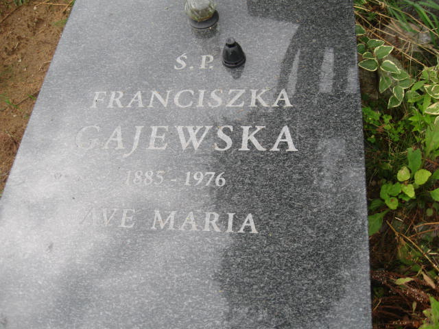 Franciszka Gajewska 1885 Elbląg - Grobonet - Wyszukiwarka osób pochowanych