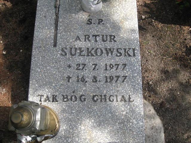 Artur Sułkowski 1977 Elbląg - Grobonet - Wyszukiwarka osób pochowanych