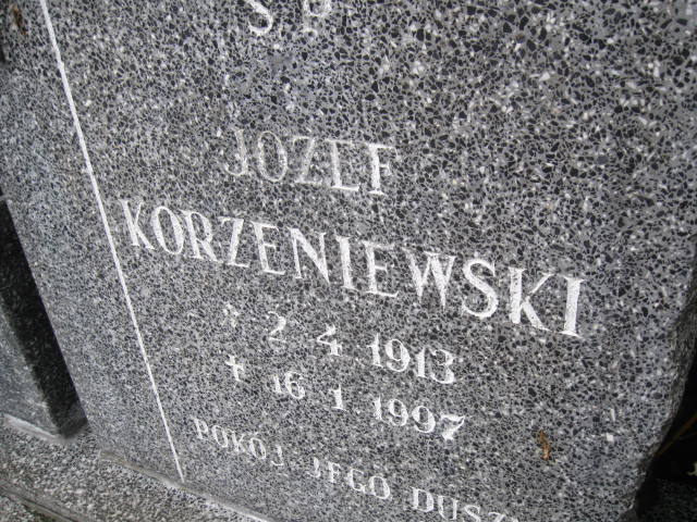 Józef Korzeniewski 1913 Elbląg - Grobonet - Wyszukiwarka osób pochowanych