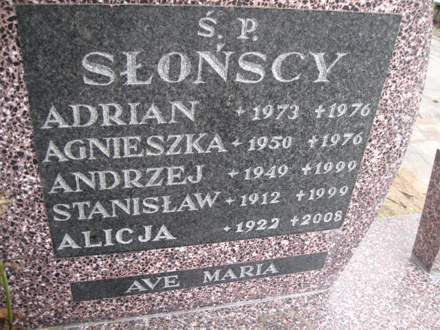 Adrian Słoński 1973 Elbląg - Grobonet - Wyszukiwarka osób pochowanych