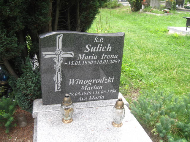 Maria Irena Sulich 1950 Elbląg - Grobonet - Wyszukiwarka osób pochowanych