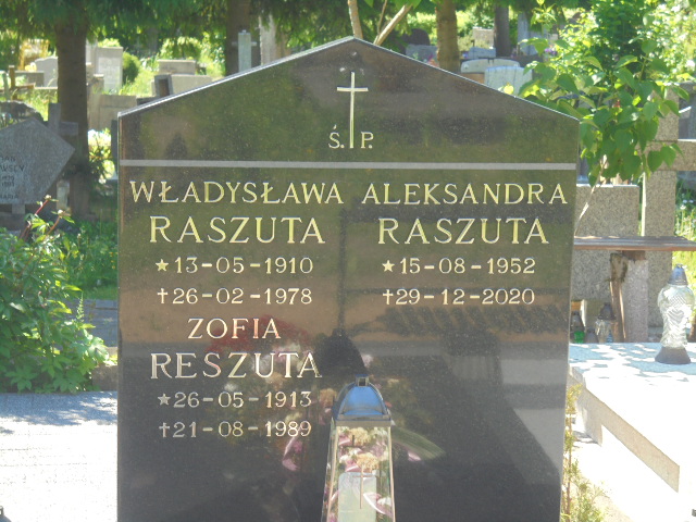 Aleksandra Raszuta 1952 Elbląg - Grobonet - Wyszukiwarka osób pochowanych