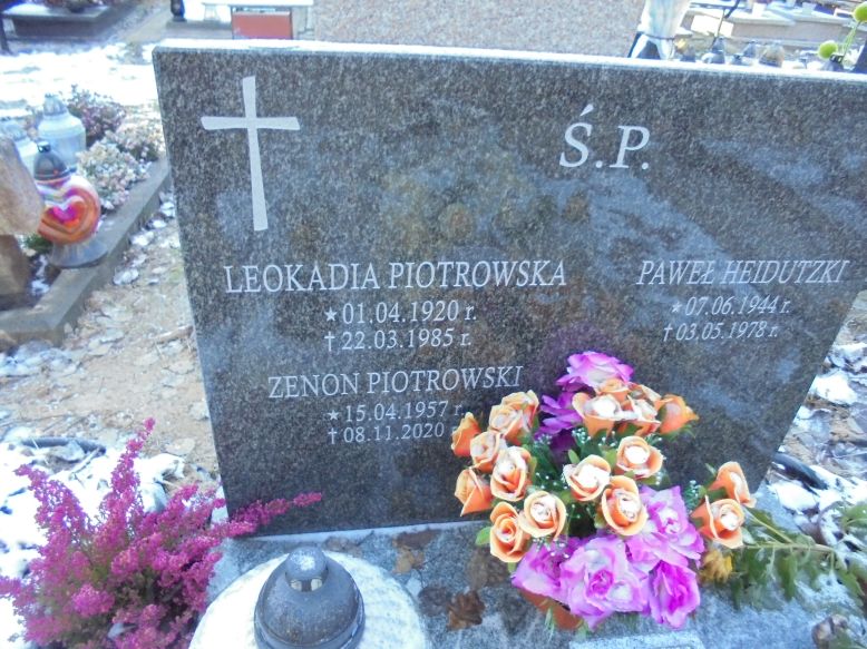 Leokadia Piotrowska 1920 Elbląg - Grobonet - Wyszukiwarka osób pochowanych