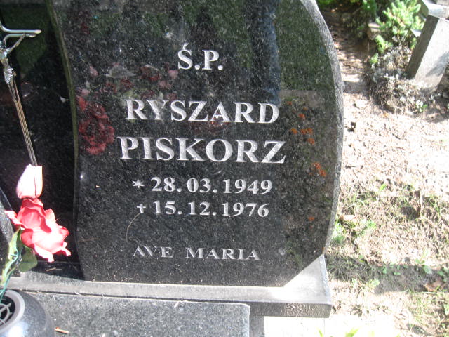 Ryszard Piskorz 1949 Elbląg - Grobonet - Wyszukiwarka osób pochowanych