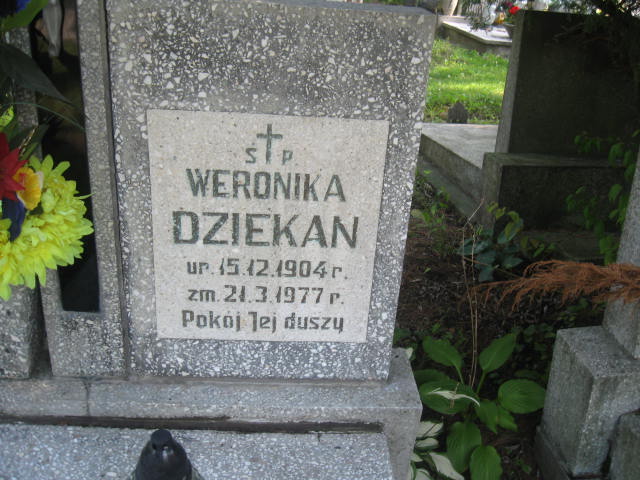 Weronika Dziekan 1904 Elbląg - Grobonet - Wyszukiwarka osób pochowanych