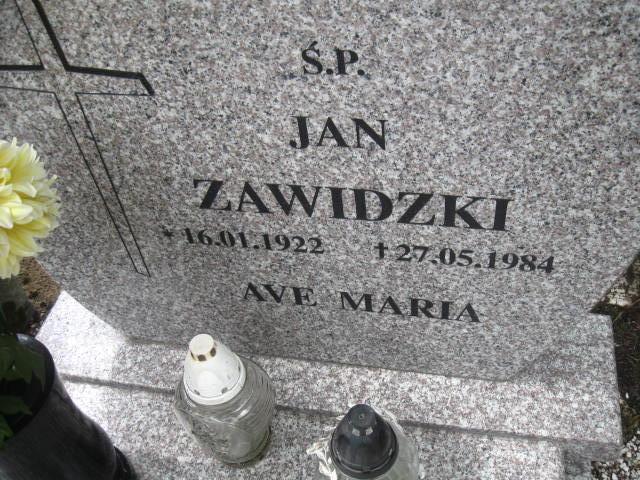 Jan Zawidzki 1922 Elbląg - Grobonet - Wyszukiwarka osób pochowanych
