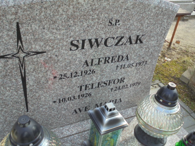 Alfreda Siwczak 1926 Elbląg - Grobonet - Wyszukiwarka osób pochowanych