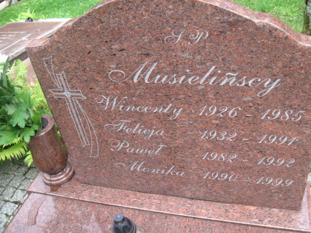 Monika Musielińska 1980 Elbląg - Grobonet - Wyszukiwarka osób pochowanych