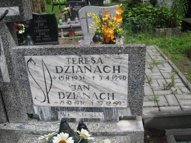 Teresa Dzianach 1931 Elbląg - Grobonet - Wyszukiwarka osób pochowanych