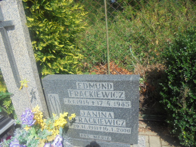 Janina Frąckiewicz 1911 Elbląg - Grobonet - Wyszukiwarka osób pochowanych