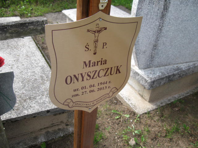 Maria Onyszczuk 1944 Elbląg - Grobonet - Wyszukiwarka osób pochowanych