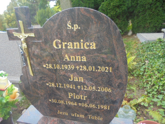 Piotr Granica 1964 Elbląg - Grobonet - Wyszukiwarka osób pochowanych