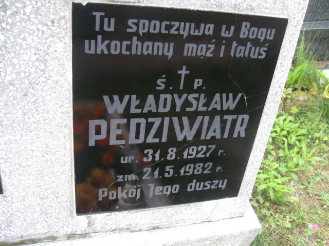 Władysław Pędziwiatr 1927 Elbląg - Grobonet - Wyszukiwarka osób pochowanych