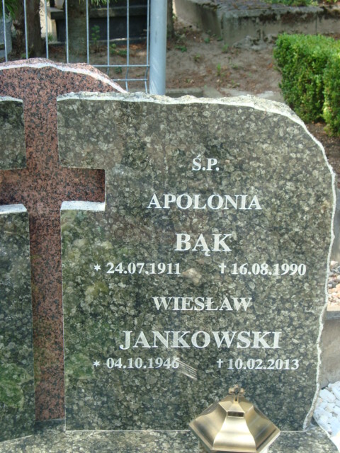 Apolonia Bąk 1911 Elbląg - Grobonet - Wyszukiwarka osób pochowanych