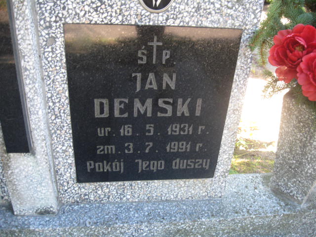 Jan Demski 1931 Elbląg - Grobonet - Wyszukiwarka osób pochowanych