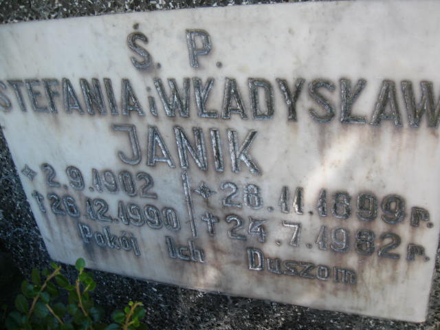 Stefania Janik 1902 Elbląg - Grobonet - Wyszukiwarka osób pochowanych
