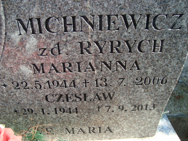 Marianna Michniewicz 1944 Elbląg - Grobonet - Wyszukiwarka osób pochowanych
