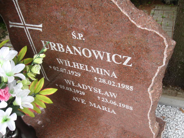 Wilhelmina Urbanowicz 1929 Elbląg - Grobonet - Wyszukiwarka osób pochowanych