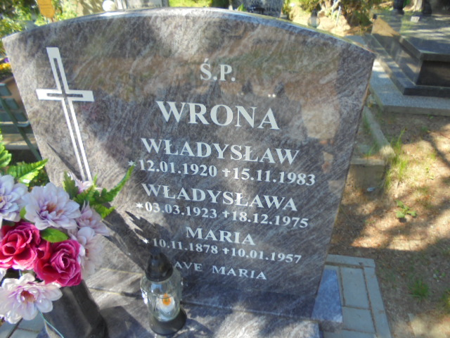 Maria Wrona 1878 Elbląg - Grobonet - Wyszukiwarka osób pochowanych