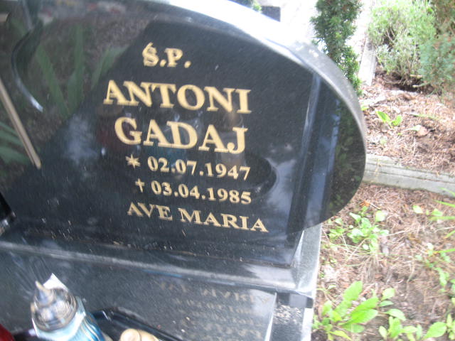 Antoni Gadaj 1947 Elbląg - Grobonet - Wyszukiwarka osób pochowanych